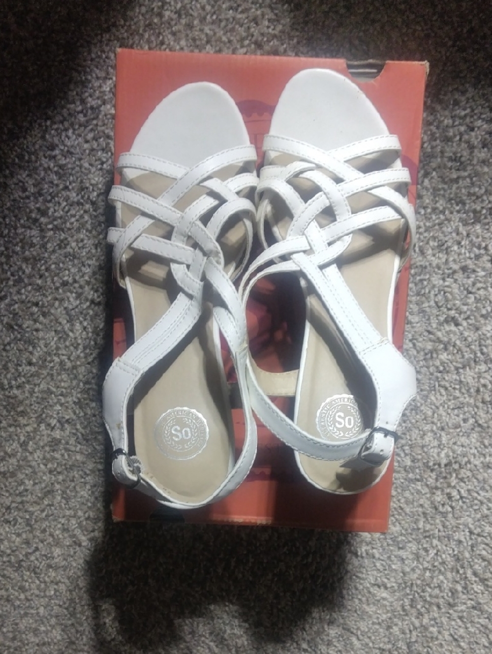 SO White Women's Strappy Slingback Sandals